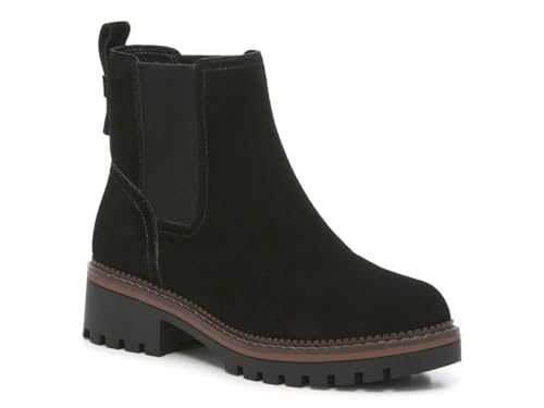 Crown Vintage Women's Karina Chelsea Boots, Black Suede, 9 Wide