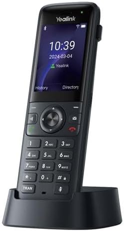 Yealink AX83H IP Phone – Cordless – Wi-Fi, Bluetooth – 5 Multiple Conferencing – Wall Mountable, Stand Mountable