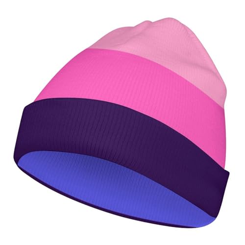 Omnisexual Pride LGBTQ Kids Beanie Hat for for Girls Boys Children Cap Winter Knitted Chemo Cancer Headwear Accessories Gifts Decoration Black