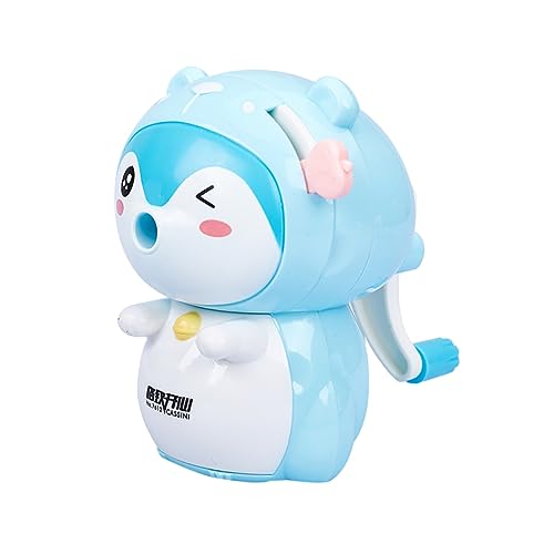 jojofuny 可愛い小狐狸デザイン手動筆削り器 用文具 学校や家に 滑り止めハンドル付き で長持ちするプラスチックと属素材製 速くて芯を折り