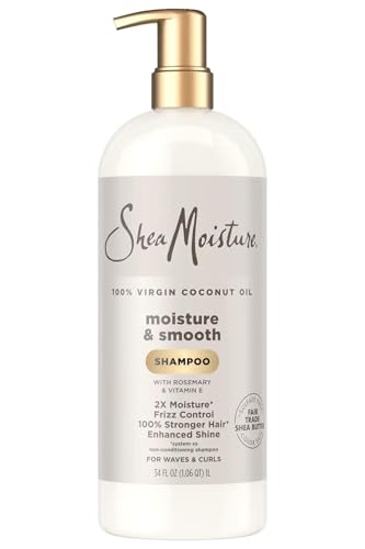 SheaMoisture 100% Virgin Coconut Oil Moisture & Smooth Shampoo, 3...