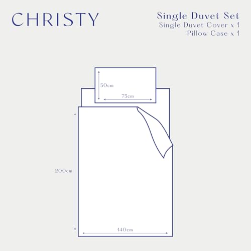 Christy 200TC Organic Single Duvet Cover Set | Powder Pink | 100% Certified Organic Cotton Bedding | Super Soft and Smooth Bed Linen - Image 4