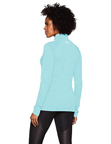 Under Armour Women's Tech Twist ½ Zip Long Sleeve Pullover , Blue Haze (426)/Metallic Silver , Small