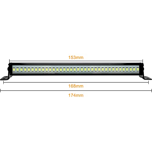 Globact Super Bright RC LED Light bar Roof LED Lamp Kit 36 LED Light Bar for 1:10 Traxxas TRX-4 SCX10 90027 SCX10 II 90046 RC4WD D90 RC Rock Crawler Car