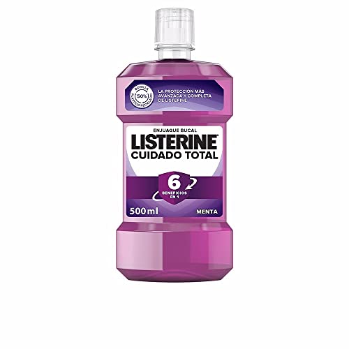 Listerine - Enjuague Bucal Antibacterial, liquido, Cuidado Total, 500 ml