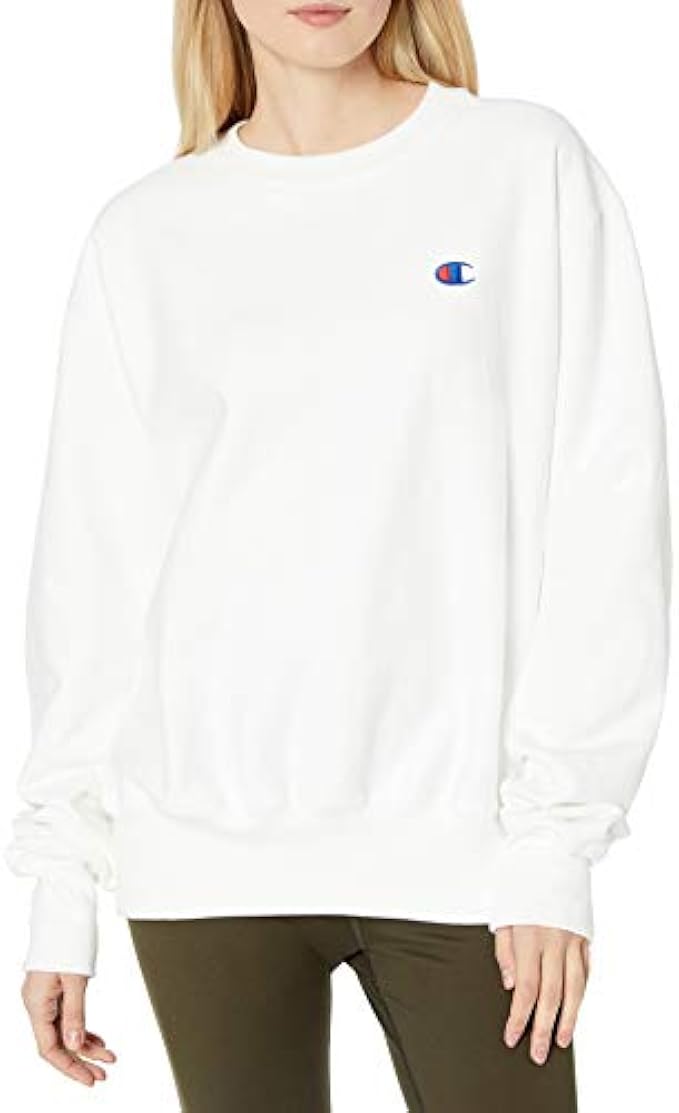 Champion 女款反向編織男友圓領,左胸 C