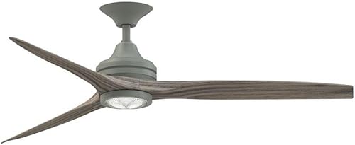 Miniatura 14 de Fanimation Spitfire - Ventilador de techo de 3 aspas con kit de luz, 13.7 pulgadas de alto y 60 pulgadas de ancho, acabado negro, color nogal oscuro