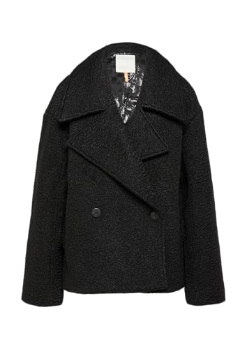 QS Oversized Cabanjacke aus Bouclé schwarz L