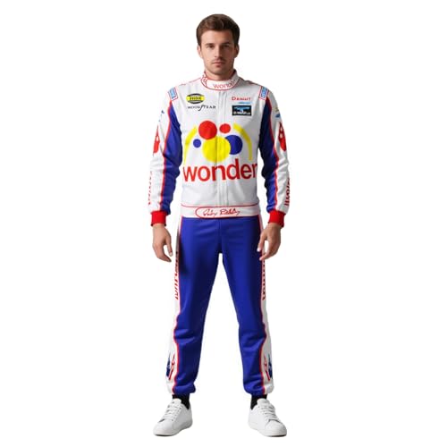 lifpoivake Cosplay Costume Ricky Bobby Jumpsuit Set Talladega Nights Costume is Suitable for Adults and Children... (Aldult-XXL, White) …