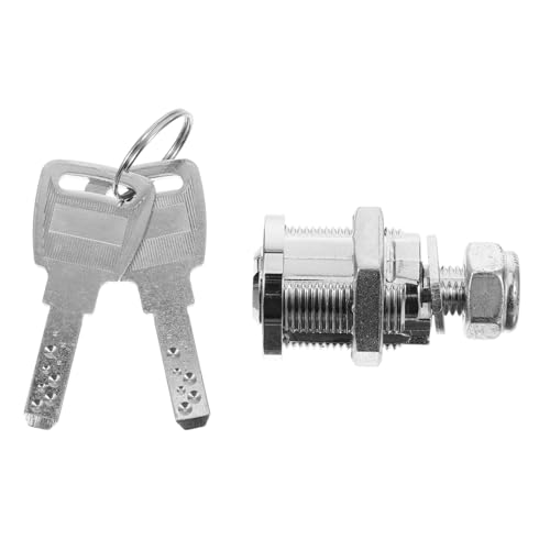 healvian 重厚耐久キャビネット錠 高硬ステンレス製 展示ケース 引き戸対応 鍵付き机?? 書類 工具 貴重品保護用 ロック