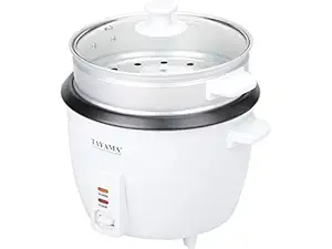 Tayama Rice Cooker with Steam Tray 8 Cups, White (RC-8R)