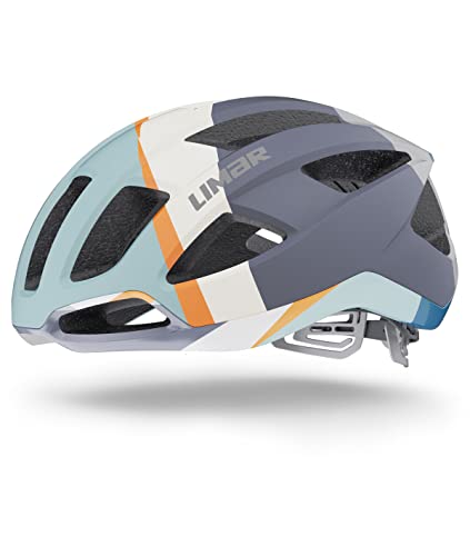 Limar Casco Air Stratos 80's, Gris, Naranja y Azul, Talla L, Adultos Unisex