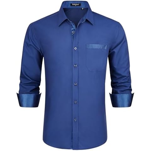 Chemise Enlision Bleu Marine Manches Longues Cover