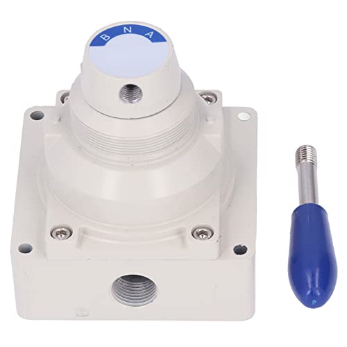 Air Hand Valve Rotary Lever 2 Position 4 Way Pneumatic Control Switch Accessory for Industrial Equipment Aluminum Alloy (4HV410-15)