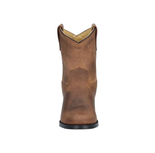 Smoky+Mountain+Toddler-Boys%27+Roper+Western+Boot+Round+Toe+Brown+4.5+D(M)+US2