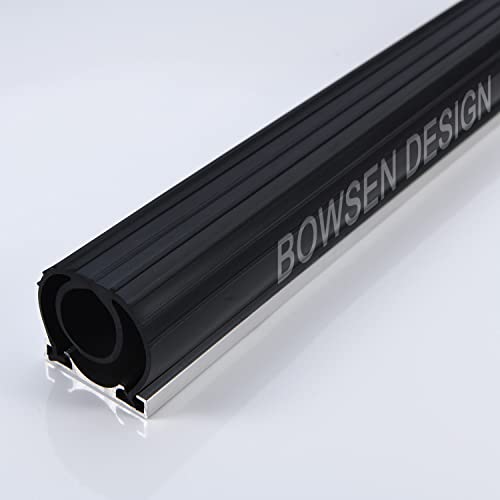 BOWSEN Heavy-Duty U+O Ring Universal Garage Door Bottom Seals Weatherstrip Weather Stripping Rubber with Aluminum Track Retainer Kit, Black (16FT, 1-5/8" Width)