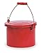 Bench Can, 1 Gal, Galvanized Steel, Red