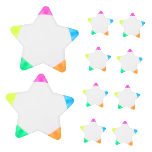 CIYODO 五色蛍光ペン 五角星形状 製 マーカー ペン 明るい色彩で の絵画能