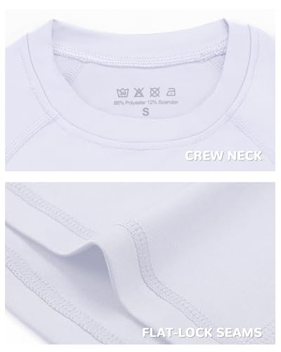 Runhit Boys Compression Shirt Kids Long Sleeve Athletic Undershirt Youth Quick Dry Base Layer for Football Baseball3