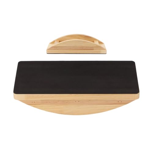 Tabla de equilibrio de madera, dispositivo de entrenamiento para fitness, entrenamiento de equilibrio para adultos, tabla de tobillo, para mujeres, yoga, pilates, rehabilitación, entrenamiento