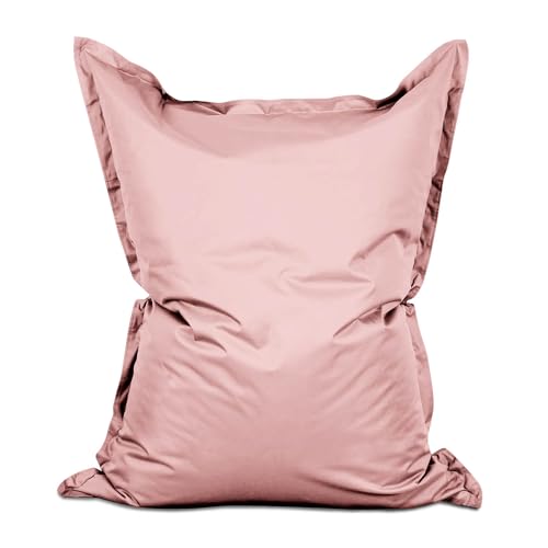 Lumaland Pouf géant XXL 140 x 180 cm | Coussin de couchage imperméable pour l'intérieur et l'extérieur avec plus de 3 millions de perles EPS adaptatives |...