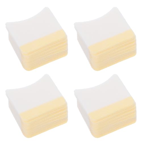 Amosfun Almohadillas Desmaquillantes Forma Curva, 160 Unidades en 4 Bolsas, Discos Limpiadores de Maquillaje para Ojos, Algodón Suave y Compacto, Ideales para Uso en Casa y Viaje