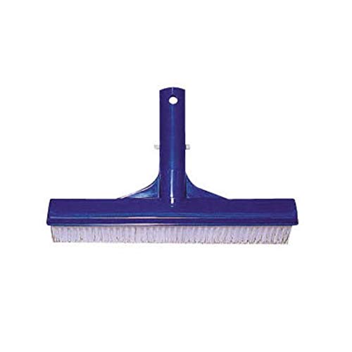 Swimming Pool Brush Head Pool Cleaning Brush Heavy Duty Pool Broom Head Tool For All Pools Walls Tiles and Floors - Blue - 10''