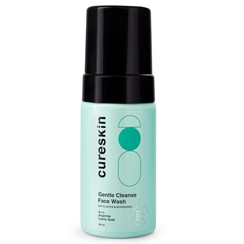 Cureskin Gentle Cleanse Brightening Face Wash with Lactic Acid AHA Foam Face Wash for Women and Men | Face Wash for Men and Women, 100 ml (Pack of 1)