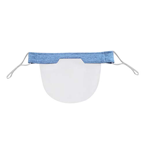 Btruely 5 Stück Half Face Visier Kunststoff Klarer Gesichtsschutz Elastisch Komfortabel Tragender Mundschutz für Chef Snack Bar Kitchen Restaurant usual