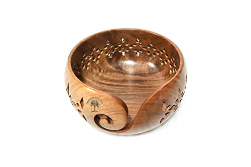 Wooden Yarn Bowl Knitting Holder Dispenser Handmade Crocheting Accessories Wool Holder #TOP2