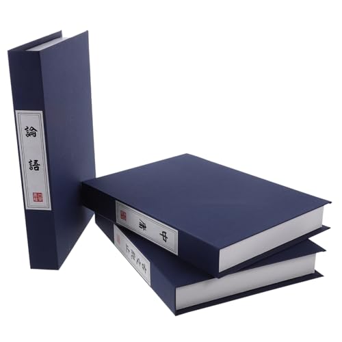 FUNOMOCYA Unique Fake Chinese Book Models 3 Pack Room Decor Bookshelf Adornments Vintage Style Props