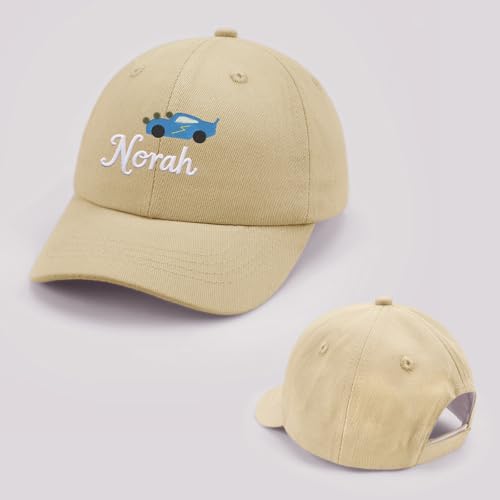 Image of Personalized Baby Infant Baseball Cap Custom Boys Girls Embroidered Sun Hat Custom Trucker Hats for Toddler Kids