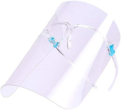 UTENEW 2 Pack Oil Proof Face Cover Cooking Face Protection Mask Oil-resistant Safety Plastic Face Shields Protector, Preventing Oil Splashes