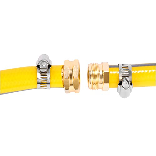 Sanpaint Garden Hose Repair Connector With Clamps, Fit For 3/4" Or 5/8" Garden Hose Fitting, 4 Set #TOP5