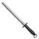 Wetzstahl 30 cm oval Feinzug - Dick Eurocut, Schwarz