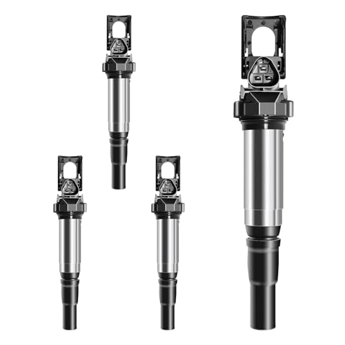 GPMMWPG Ignition Coils Pack UF598 Fits for Mini Cooper 2007-2016, Countryman 2011-2016, Paceman 2013-2016 L4 1.6L, Fits for Peugeot 207 2008-2011, Set of 4