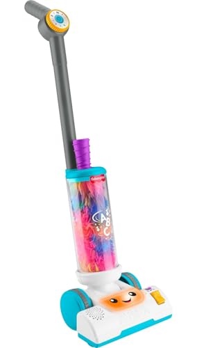Fisher-Price Toddler Toy Laugh & Learn 2-in-1 Vacuum with Duster, Lights & Learning Songs for Pretend Play Kids Ages 2+ Years