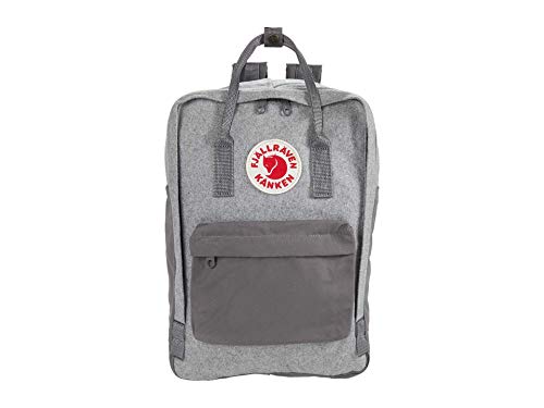 Fjällräven Rucksack Laptoprucksack mit Laptopfach Kånken Re-Wool Laptop 15 18L Granite Grey grau