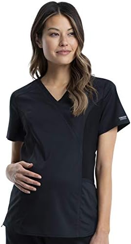 Cherokee WW Revolution Mock Wrap Maternity Scrub Top 2-Way Stretc...
