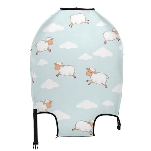 Joisal Suitcase Covers Luggage Protector Cute Protection Cartoon Flight Travel Suitcase Sleeve Cartoon Style, L, Fits 26-28 Inch Case2