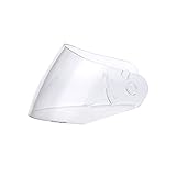 TRIANGLE Full Face Dual Visor Matte Black Street Bike Motorcycle Helmet (Visor, Clear)