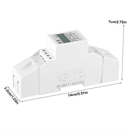 Image of Single Phase Energy Meter Din Rail Electric Meter AC 10-40A Digital LCD KWh for Electricity Usage Monitor 120 230V