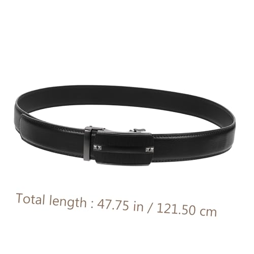 1 Pc Automatic Buckle Men's Belt Leather Business Waistband for Gentlemen2