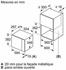 Bosch BFL520MB0 Microwave Dimensions Diagram