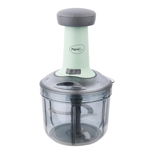 Pigeon Press Chopper 900ml, Manual Hand Press Push Chopper with 3...