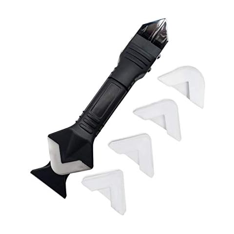 Glass Glue Angle Scraper, Springhall Silicone Caulking Tools Caulking Silicone Sealant Finisher Caulking Nozzle Applicator Finisher Kit Sealant Finishing Tool for Window Sink Joint Cover
