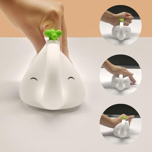 Lámpara de mesa infantil elefante silicona con luz USB miniatura 5