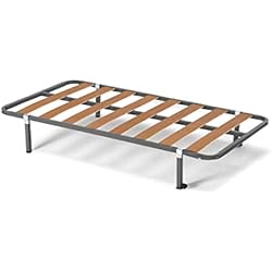 Somier De Laminas Con Patas 90X190 HOGAR24 ES | Somier Basic con Patas de 25 cm | Láminas Madera de Chopo | Estructura de Tubo de Acero 30x30 cm | Medida: 90x190 cm