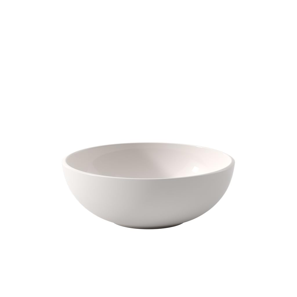 Villeroy & Boch - NewMoon round bowl M, medium-sized bowl for soups and fresh salads, premium porcelain, white, dishwasher safe