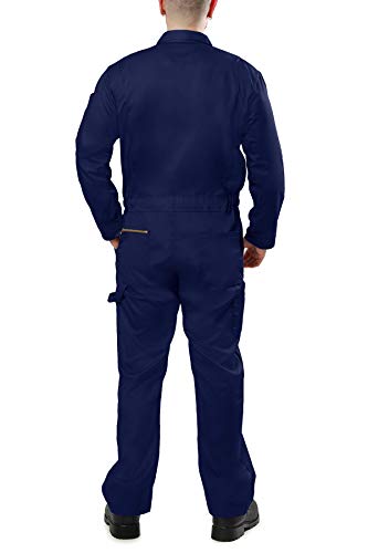 Kolossus Pro-Utility Cotton Blend Long Sleeve Coverall with Zippered Frontal Pockets